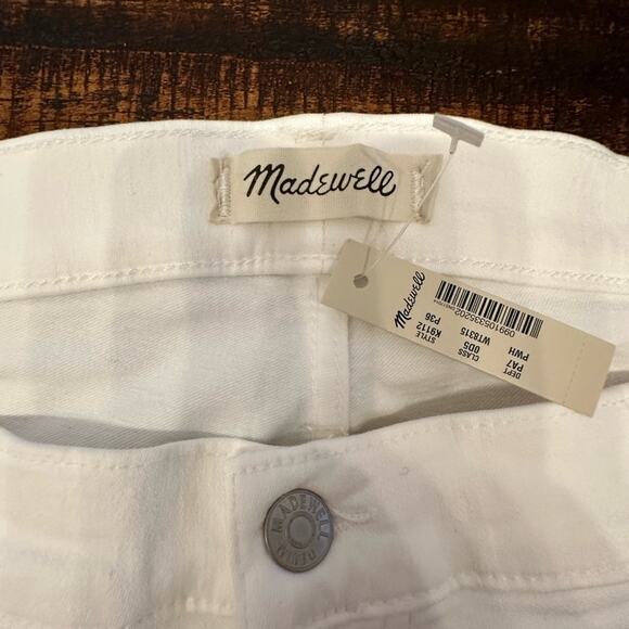 NWT- Madewell Button Fly Skinny Raw Hem Cropped Jeans - Picture 5 of 5